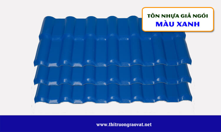 Tôn nhựa giả ngói màu xanh 