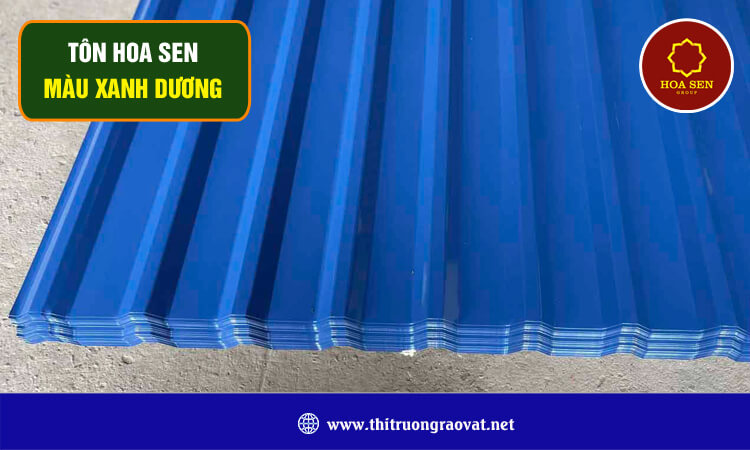 Tôn Hoa Sen màu xanh dương 