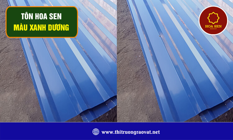 Tôn Hoa Sen màu xanh dương 