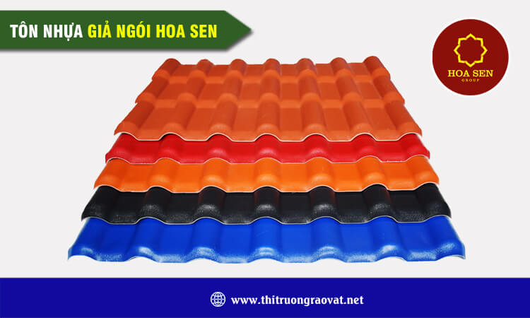 Tôn nhựa giả ngói hoa sen