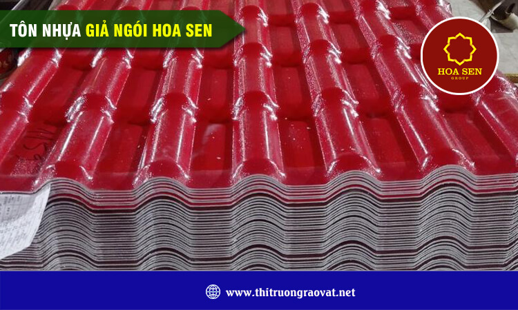 Tôn nhựa giả ngói hoa sen