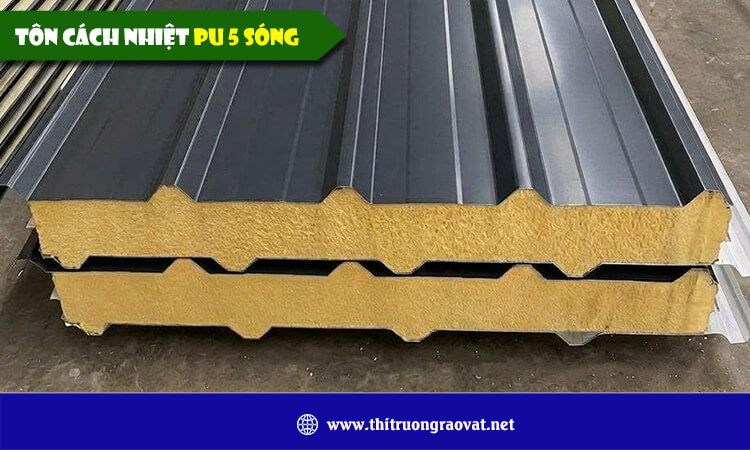 Tôn PU cách nhiệt 5 sóng