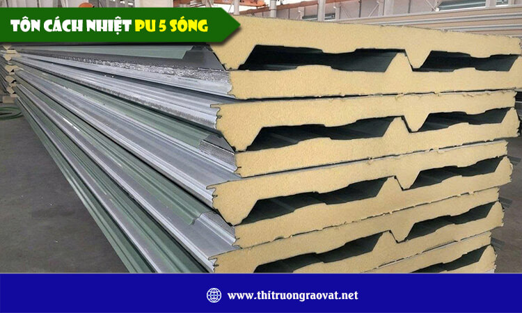 Tôn PU cách nhiệt 5 sóng