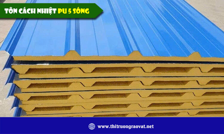 Tôn PU cách nhiệt 5 sóng